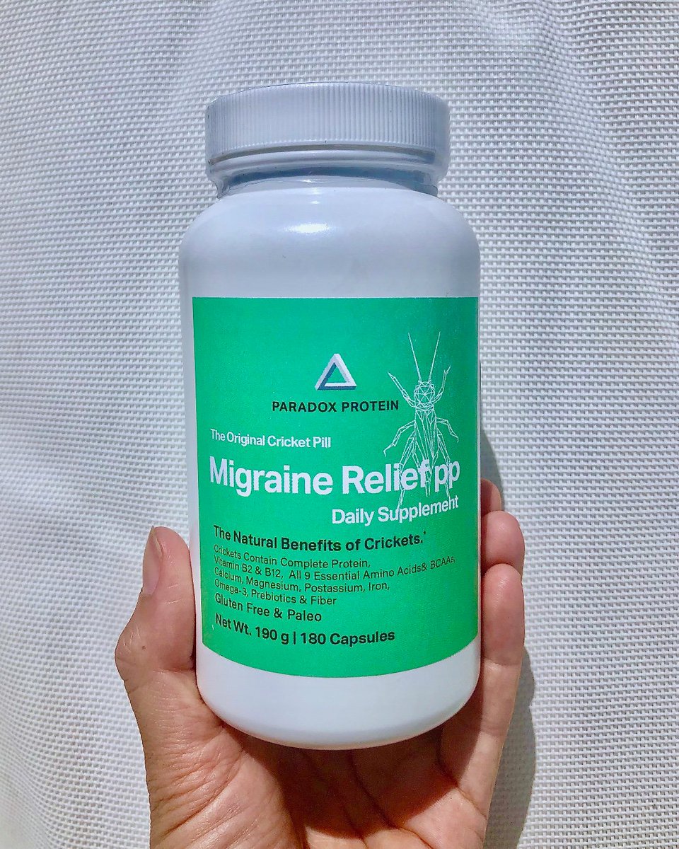 AchetaFarmsPR's tweet photo. OUR NEXT PRODUCT SPOTLIGHT IS MIGRAINE RELIEF! 💚
Follow us this week to understand more why this amazing protein helps with your migraines. 🎉

Shop today for cricket protein at Paradox Protein &amp; receive 10% off all products! Use this weeks code: MIGRAINE
https://t.co/mNyoJI8uEX https://t.co/kVxmcBbFVT