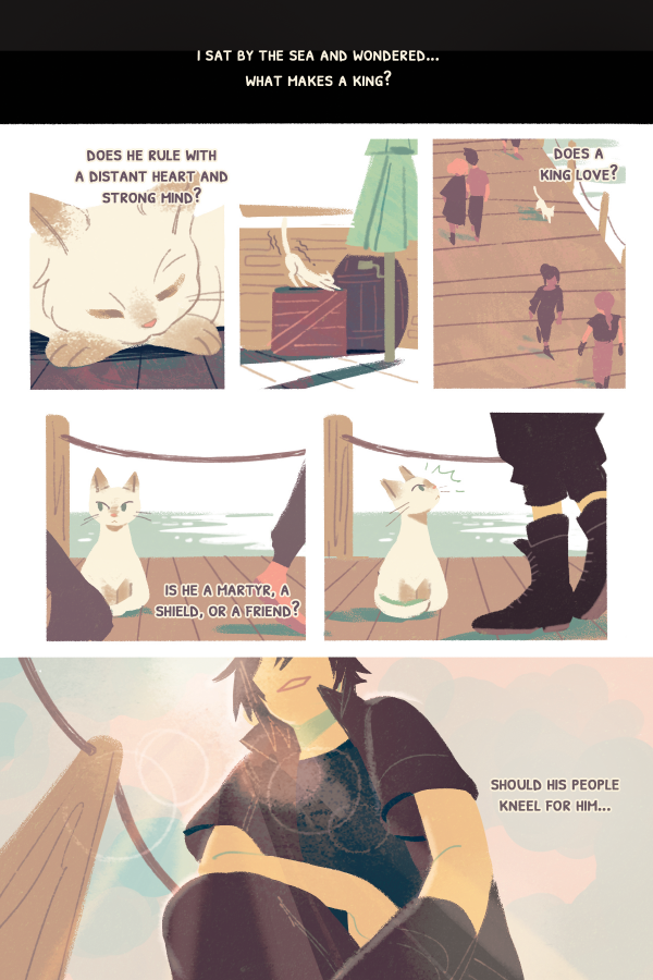 xoxobouma's tweet photo. the full comic i did for the @ffxvcelebration zine (which is an amazing little book!) about a hungry cat's ruminations on a king #FFXV https://t.co/lABleuBBhM