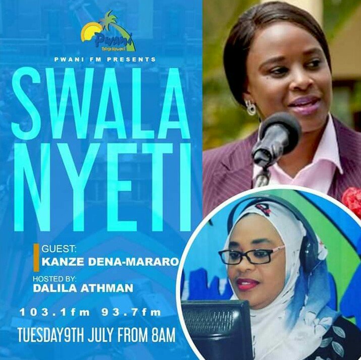ombui's tweet photo. Kesho asubuhi Saa Mbili ndani ya @pwanifm, #DalilaAthman atamhoji Msemaji wa Ikulu @KanzeDena 

@kbcnational 
@KbcRadioTaifa 
@kbcenglish 
@fmcoro 
@IftiinFm 
@NosimFmKenya 
@KBCChannel1 
@KBCTelevision https://t.co/b1oltWR3L7
