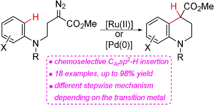 ChemEurJ's tweet image. Sole, Fernandez et al. @UniBarcelona @isra_group report on a new method for synthesizing tetrahydroquinolines based on transition-metal-catalyzed intramolecular #carbene functionalization of diazoesters #HomogeneousCatalysis doi.wiley.com/10.1002/chem.2…