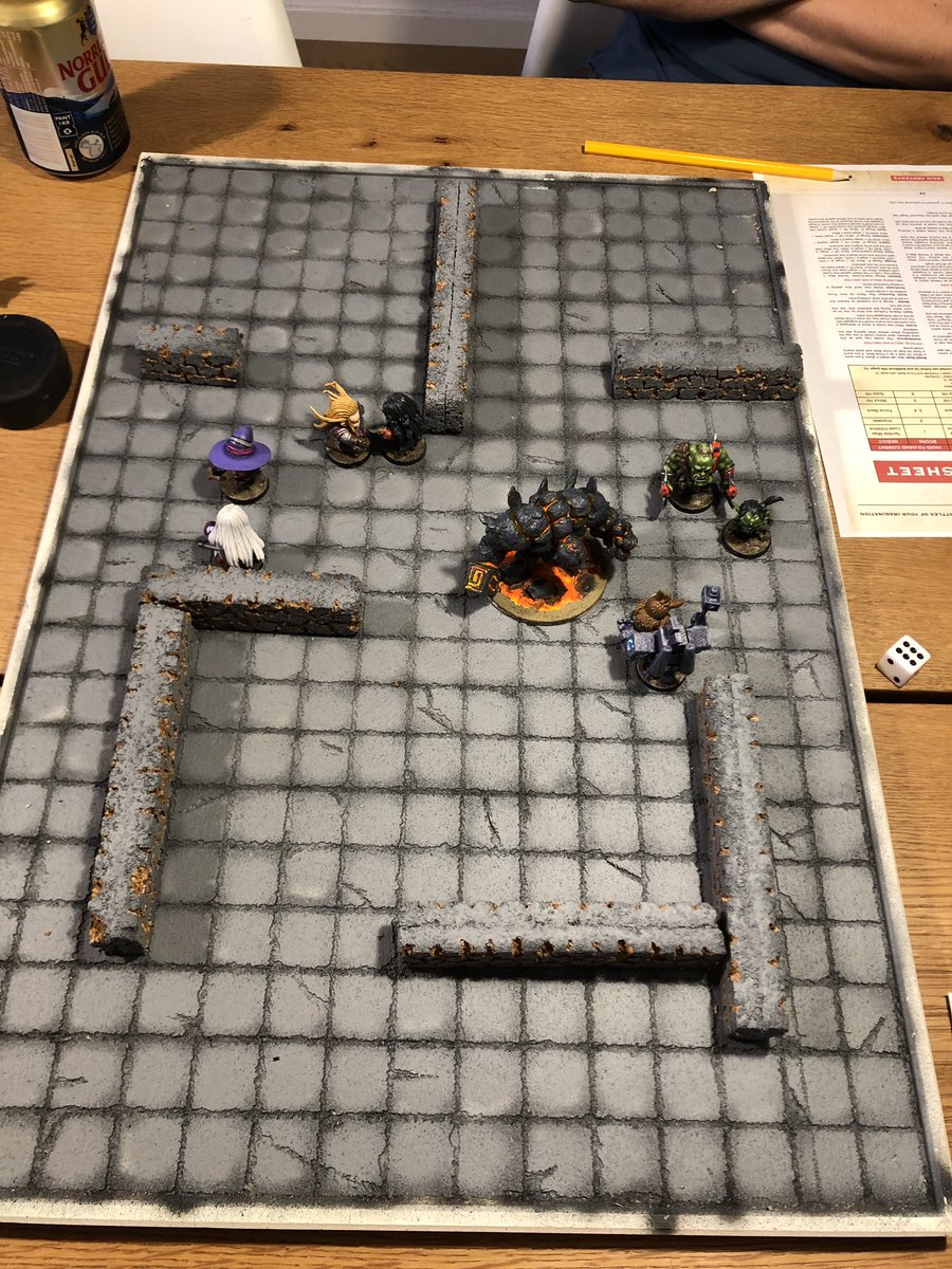 famEkman2's tweet photo. Simple n quick warm-up game. 1-6p stats. Stone golem ”fatal terrain”😬
@second_thunder #opencombat #wargamingin15min #intenseandfun https://t.co/OnScU7SUA4