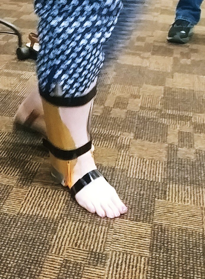 Backs210's tweet photo. @PLTWorg #PLTWct19 #WPI @gompei #gompei DM core training @WPI Ankle Foot Orthosis Designs. https://t.co/BVq2j5kKpy