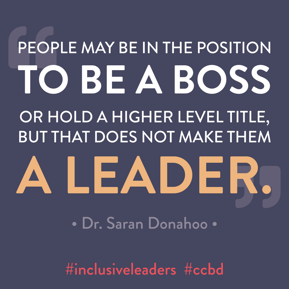 ccbydesign's tweet image. "People may be in the position to be a boss or hold a higher level title, but that does not make them a leader." Dr. Saran Donahoo kicks off our first day by keeping things real. 🙌Can't wait to see what other gems we'll be given this week! #inclusiveleaders #ccbd #ccbydesign