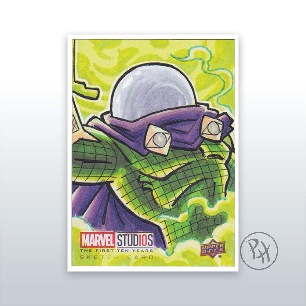 Pjhill81's tweet photo. Have you seen Spiderman Far From Home? I loved what they did with Mysterio 😃 More Spider-Man characters from my latest MCU10 year set from @UpperDeckEnt
.
#SpiderManFarFromeHome #mysterio #spiderman #mcu10 #mcu10years #sketchcards #marvel #upperdeck https://t.co/vmUNo1XgEj