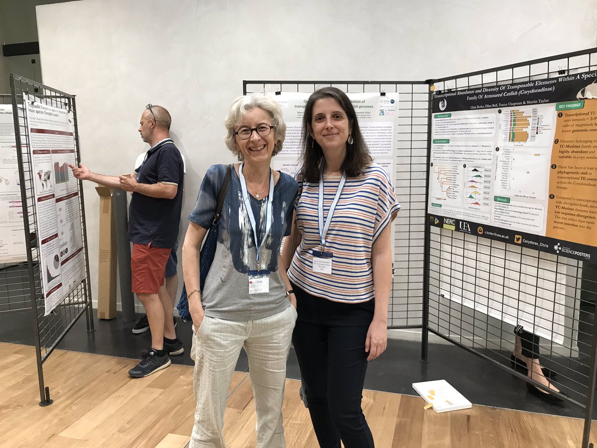 ChantalVaury's tweet photo. At the French meeting on transposable elements in Lyon Pascale Lesage and Josefa Gonzalez. https://t.co/ID7WE5BS1e