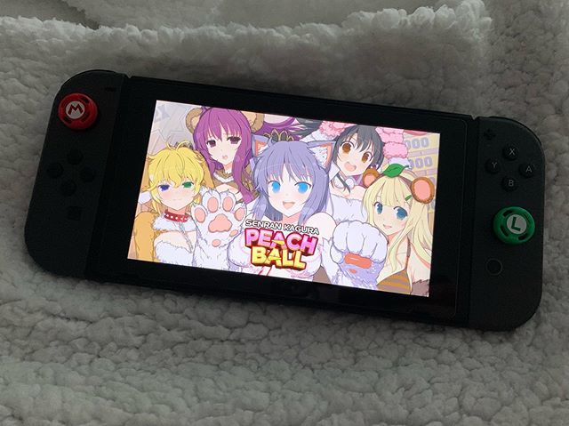 tqmcguire's tweet photo. Super-authentic pinball action! Man, I can't wait!!! Releases tomorrow! #nintendo #nintendoswitch #senrankagura #senrankagurapeachball #sarcasm #yeahiboughtit #meow #pinball #gaming https://t.co/I2cCkHaJVR https://t.co/BGyvuBvxdS