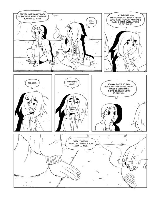 So it would essentially be a fun road trip story about a toxic, obsessive relationship between a human and a demon that's been watching her for hundreds of years. There are still some parts of the whole that I like, but ultimately it was a very high-school-edgy idea, hahah. (3/3) 