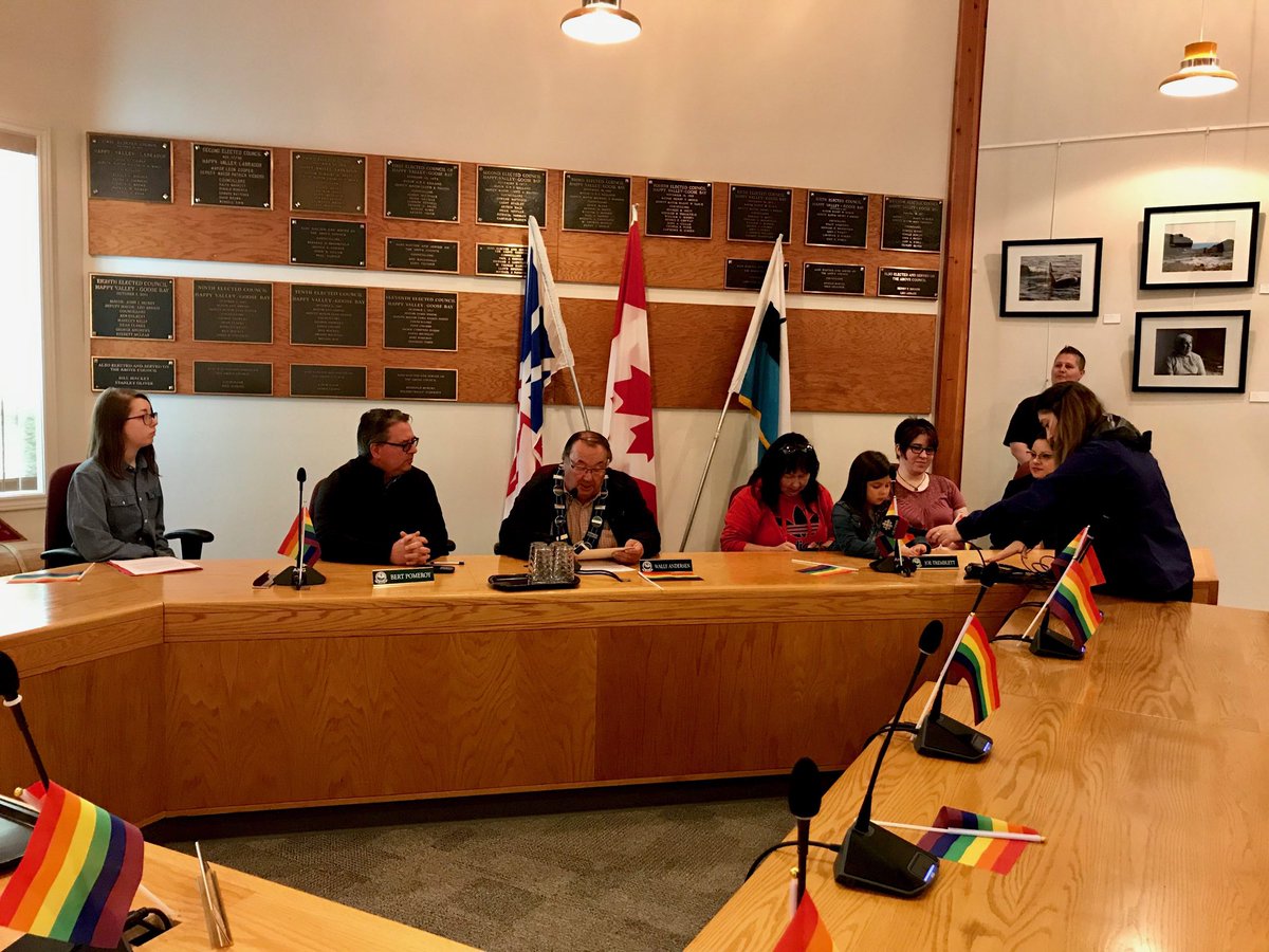CyndyStead's tweet photo. #PrideWeek #proclamation #LabradorSafeAlliance #LGBT2QQ+ #Community  ⁦@Town_HVGB⁩ ⁦#SafeAlliance ⁦@PerryTrimper⁩ ⁦@YvonneJJones⁩ #Pride2019 #inclusiveness https://t.co/oqG107yqjz