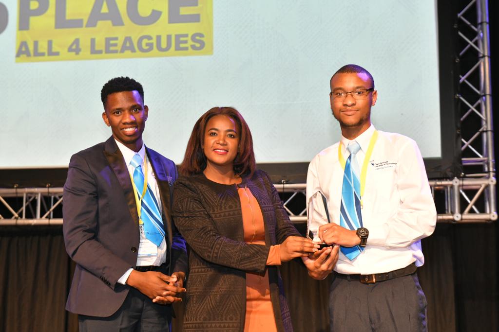 enactusZA's tweet photo. 2019 Thematic Competition Awards:
In Second place
League 1: University of Venda
League 2: Nelson Mandela University 
League 3: Cape Peninsula University of Technology 
League 4: Durban University of Technology #ownyourfuture #weallwin https://t.co/qGGaPYhBE8