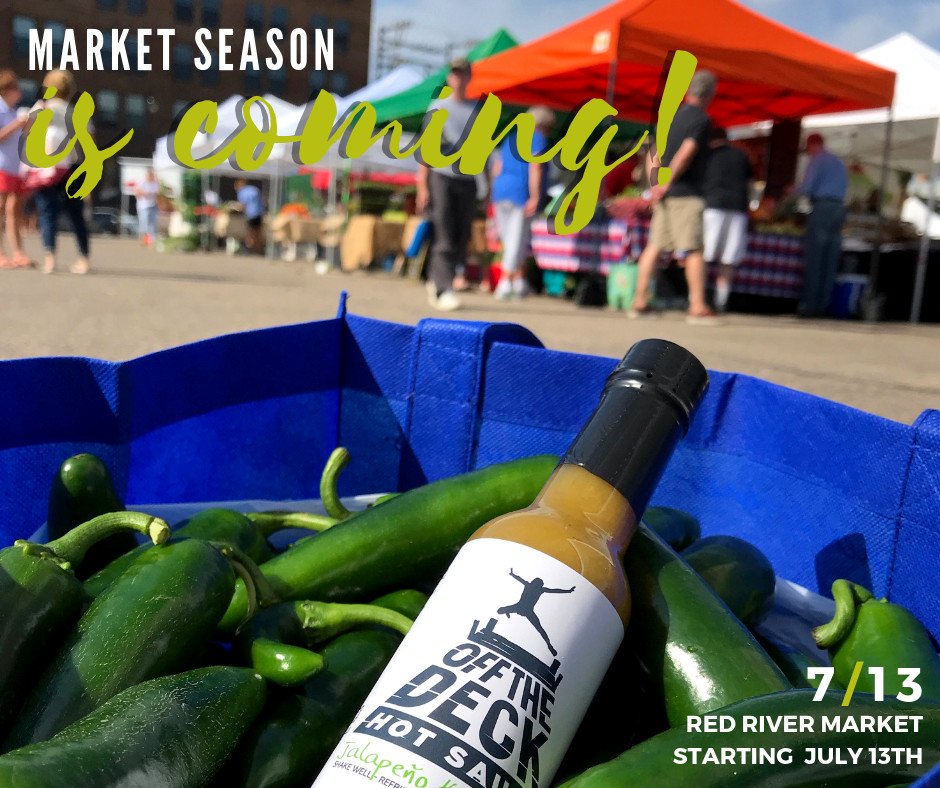 OTDHotSauce's tweet photo. A week from today the Red River Market starts and we are super pumped to see you all again!! #farmtobottle #local #makehotsaucenotwar #yummy #fermented https://t.co/embrMrNOlK
