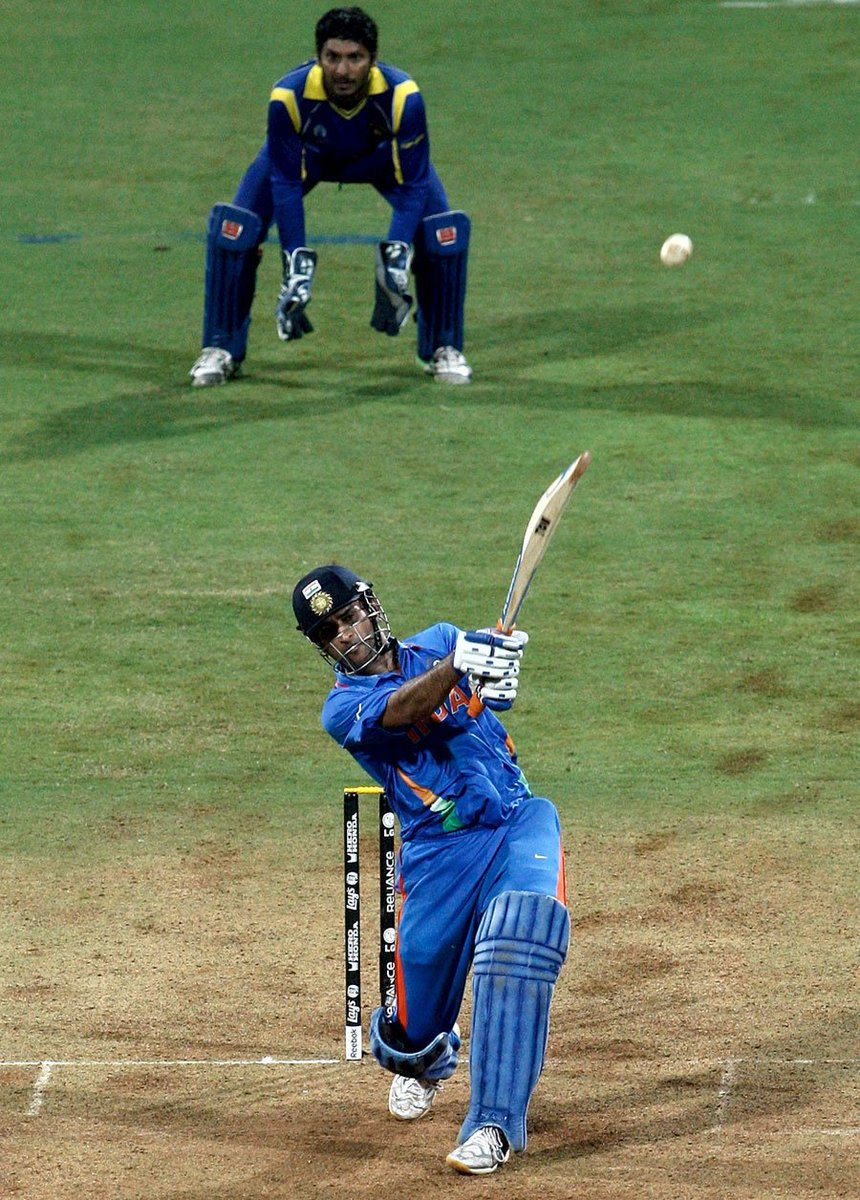 The greatest moment in Dhoni's life.On the night of April 2nd in Mumbai, he created history as a captain. India won the Odi world cup after 28 years.Dhoni scored unbeaten 91 runs from 79 balls which included 8 fours & 2 sixes while chasing 275 runs.