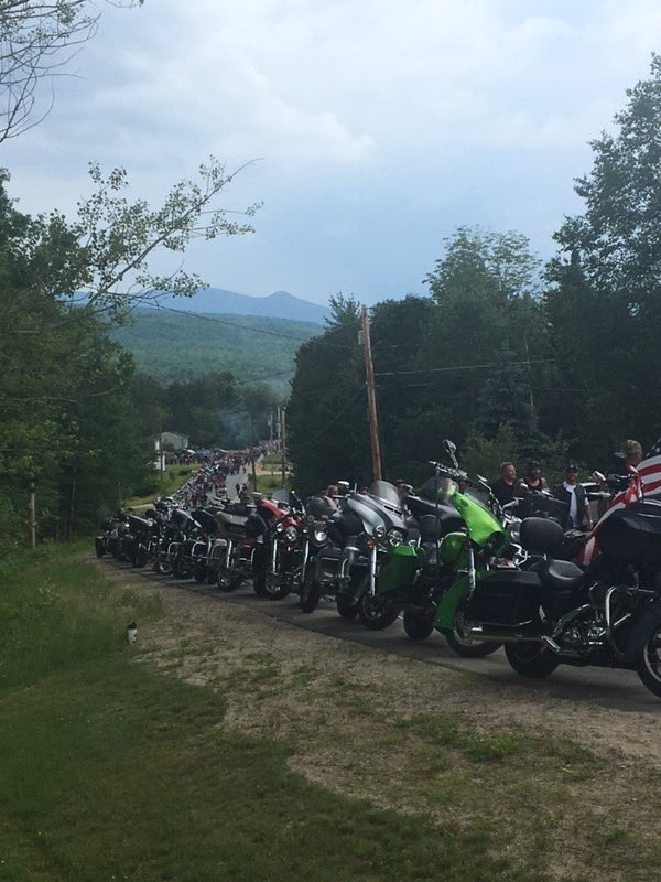 NEFireChiefs's tweet photo. RT NH_StatePolice: Motorcycles line Valley Road in Randolph, #NH.
#Ride4Fallen7 #RideForTheFallen7 #NHSP #RideSmart https://t.co/Ar4p1Jmoxv