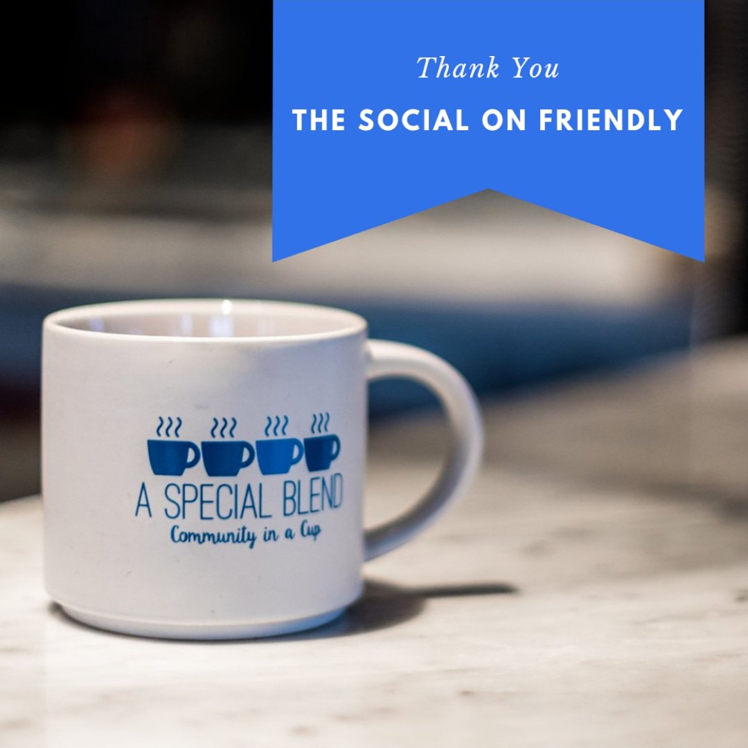 We're thankful for our Partnership with The Social on Friendly (formally known as The Mad Hatter). For the past few months they have served our coffee and m hired some of our employees, including Jake! Partnering with businesses helps us employ more of these awesome individuals.