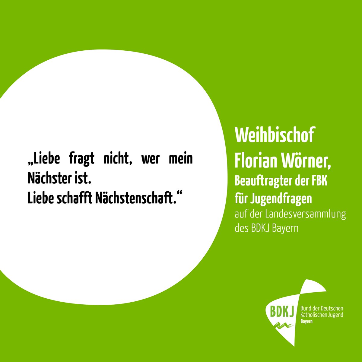 Aus der Predigt von Weihbischof Florian Wörner auf der #lave19 des  <a href="/BDKJBayern/">BDKJ Bayern</a> 
#jetztistdiezeit #bdkj
