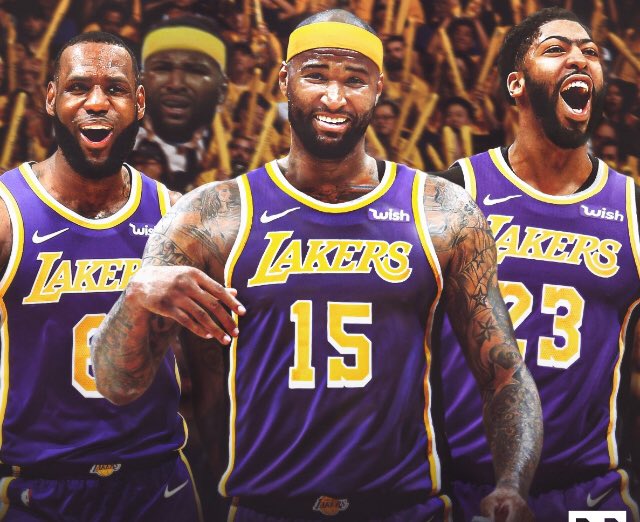 8TeamChampion's tweet photo. DeMarcus Cousins 
Welcome to LA!!!!!!!!!!!!!
AD and Boogie.. 👀 #LakeShow..🏀 https://t.co/BGjYGFjn32