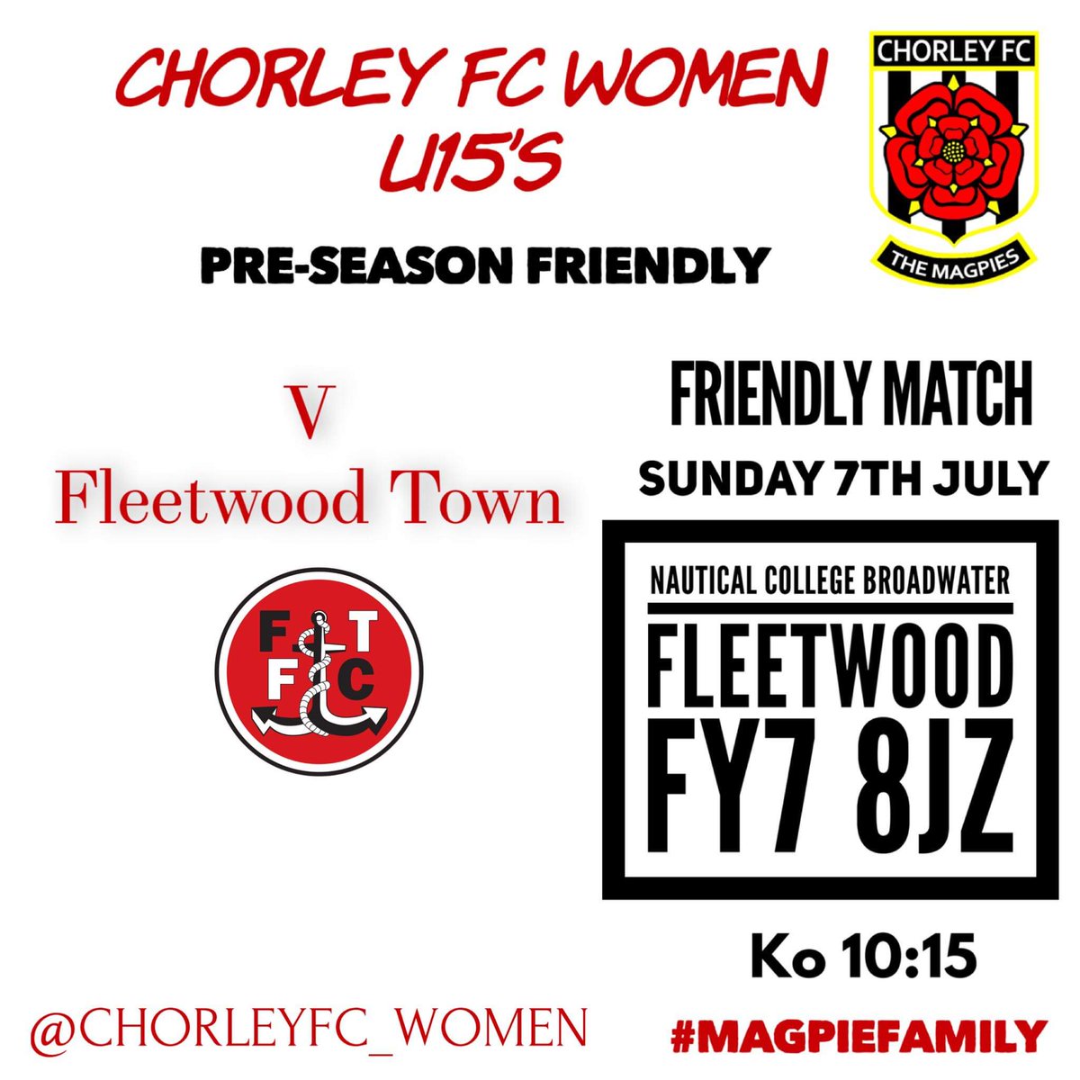 Start of a new era tomorrow ⚽️ <a href="/chorleyfc_wU15/">Chorley FC Women U15</a>