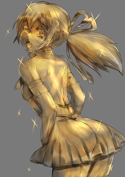 あれをしてる時にメタル化されて気持ちいいまま動けなくなった女の子 