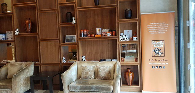 InnAberdeen's tweet photo. We are delighted to support #charliehouse with our display in reception - items available to buy and support this great charity!

https://t.co/1IsgcCkT3s https://t.co/ghvX1UA2mN