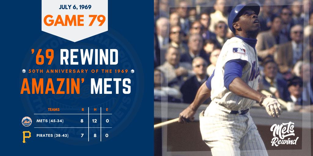 metsrewind's tweet photo. On this day in 1969, the @Mets outscored the @Pirates 8-7 to improve to 45-34. Donn Clendenon led the Mets offense, going 2-for-5 with a double and home run: https://t.co/USza5hmT1q #LGM #MetsRewind #69Rewind https://t.co/aSquusp2l7