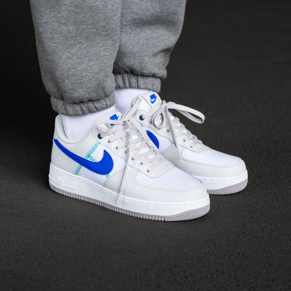 nike air force 1 grey blue