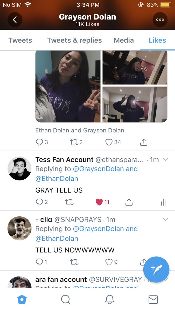 OMFG IM SHAKING GRAYSON LIKED MY TWEET WTFFF