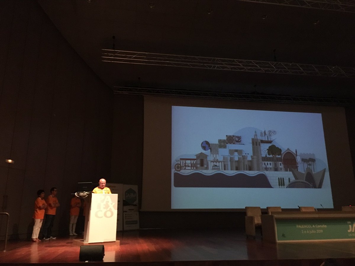 CExacta's tweet photo. Enhorabuena por las @19jaem19 #19jaem. Gracias al comité organizador, voluntarios, @agapemaf y @fespm_es. Unas jornadas geniales y una clausura muy divertida. Porque “los matemáticos no somos gente tan seria” 😉. Y bienvenidas las #21jaem de Valencia. ¡Allí nos veremos! https://t.co/l1ikjZ2Rb3