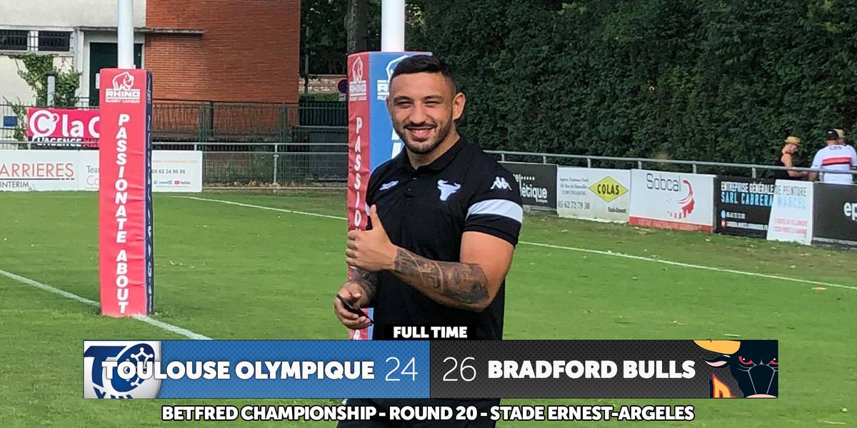 OfficialBullsRL's tweet photo. THHHHHHEEEEEEYYYYYY HAVE DONE IT!!!!!!!!!!!!!!!!!!!!!!!

HEROIC PERFORMANCE BY THE MEN IN BLACK!

Tries from Joe Keyes, Jake Webster, Ross Oakes, Brandon Pickersgill and Matty Wildie seal a third straight win!

SATURDAY NIGHT FUN IN THE SUN!

#TheBullsAreComing https://t.co/Y07oqDDExr