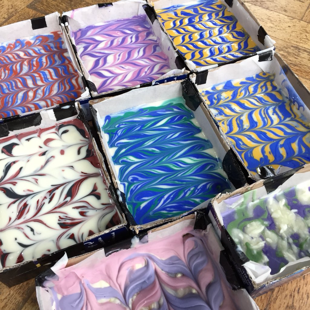 Craft_Workshops's tweet photo. A fragrance-filled day today at Three Little Pigs as our workshoppers explored the world of making soap. Everyone made two batches... have a peek at the pics to see how different they all are. #SoapMakingWorkshop #Crafts #Beginners #Fragrance #ColdProcess #Learning #Making https://t.co/R4WlOMez0s