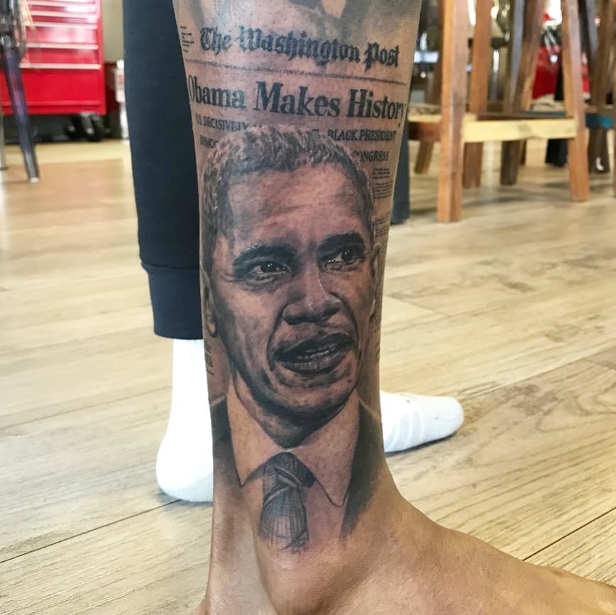 3) people all over the U.S. were enthralled. finally, a president (seemingly out of nowhere) who will end the "corruption" in D.C... do you remember how the MSM sung his praises? iconic art was created. it was so historic that many people even got tattoos of POTUS 44