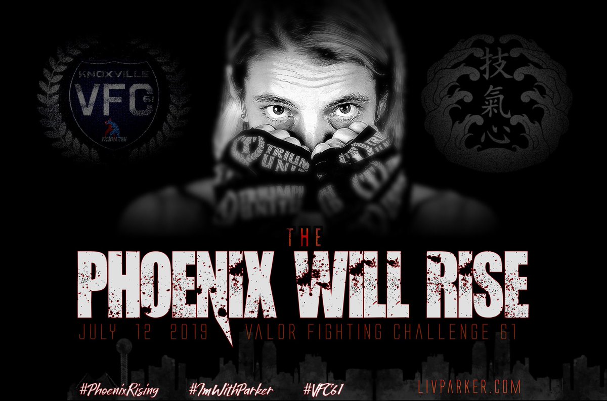 Liv_4_MMA's tweet photo. Loving this graphic from @ParkerMediaX2 promoting my fight for @VALORFights on July 12! I have a few tickets left!! Whoโs gonna get them?! #Phoenix #KMAA #PhoenixRising #VFC #VFC61 #Knoxville #MMA #WMMA https://t.co/QxvpMfpur9