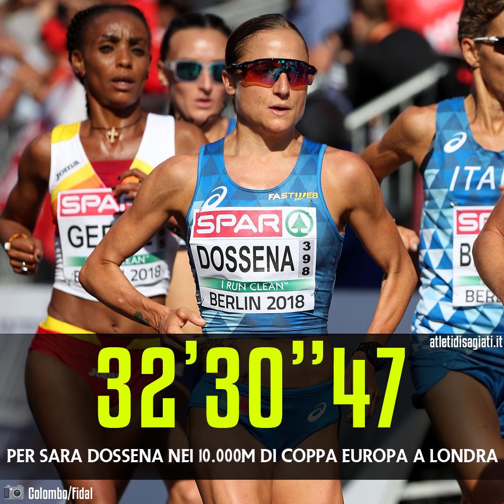 Decima all'arrivo e prima italiana. Sara Dossena chiude così la sua avventura nei 10.000m di Coppa Europa.
Ottimo crono anche di Isabel Mattuzzi (32'44'26)

#atletica #highgate10k