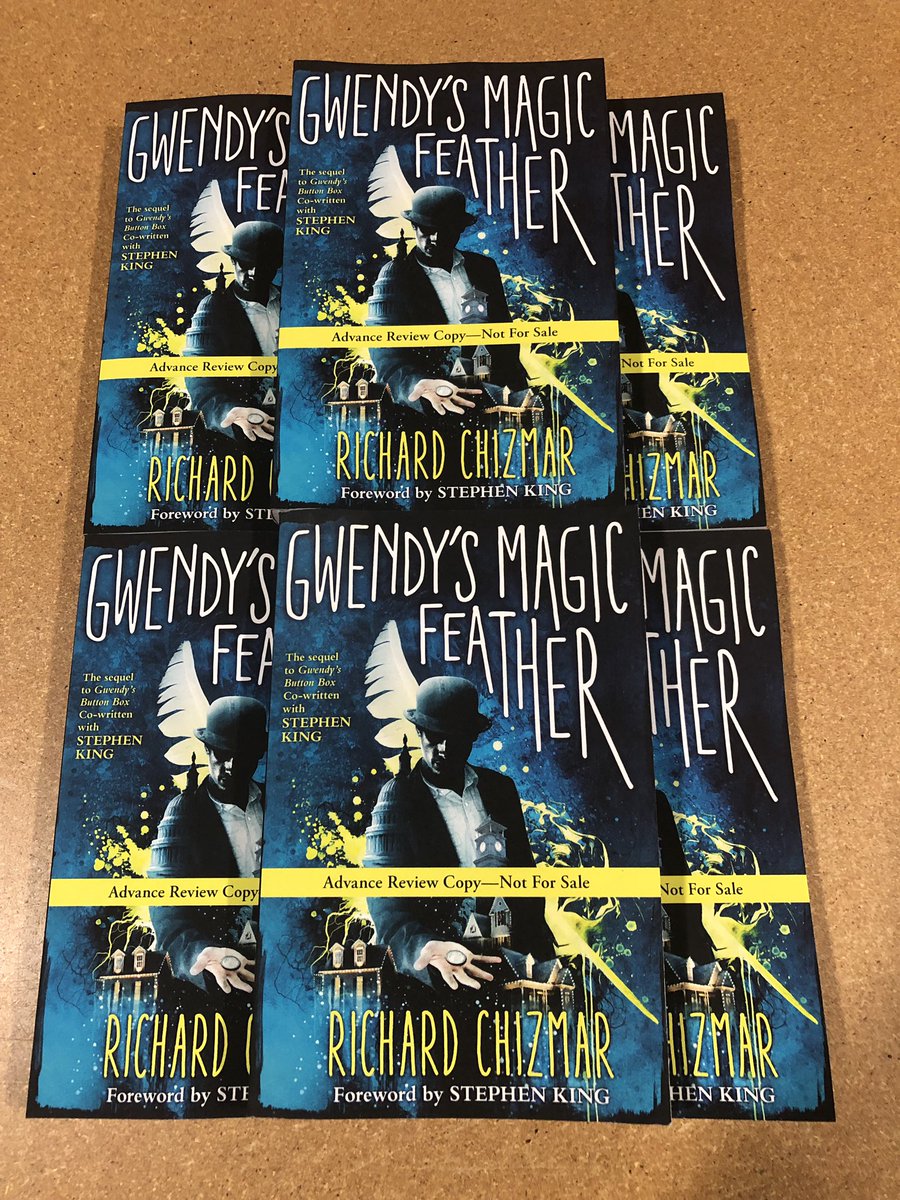 RichardChizmar's tweet image. Okay, you talked me into it. I’ll give one lucky winner a free inscribed ARC of Magic Feather next week. You know the drill — all you have to do is Follow and RT to be eligible. Good luck!