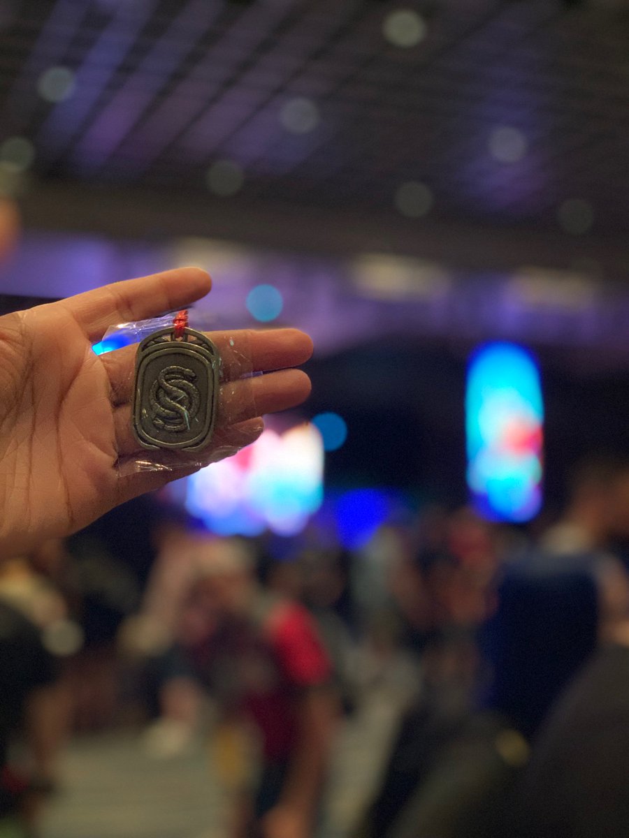 maneetchadha's tweet photo. I played #Destiny2 for the first time today. Got 3 kills and this token. Yeet. Thanks #GuardianCon2019 🤷🏽‍♀️ https://t.co/M3HEt62euG