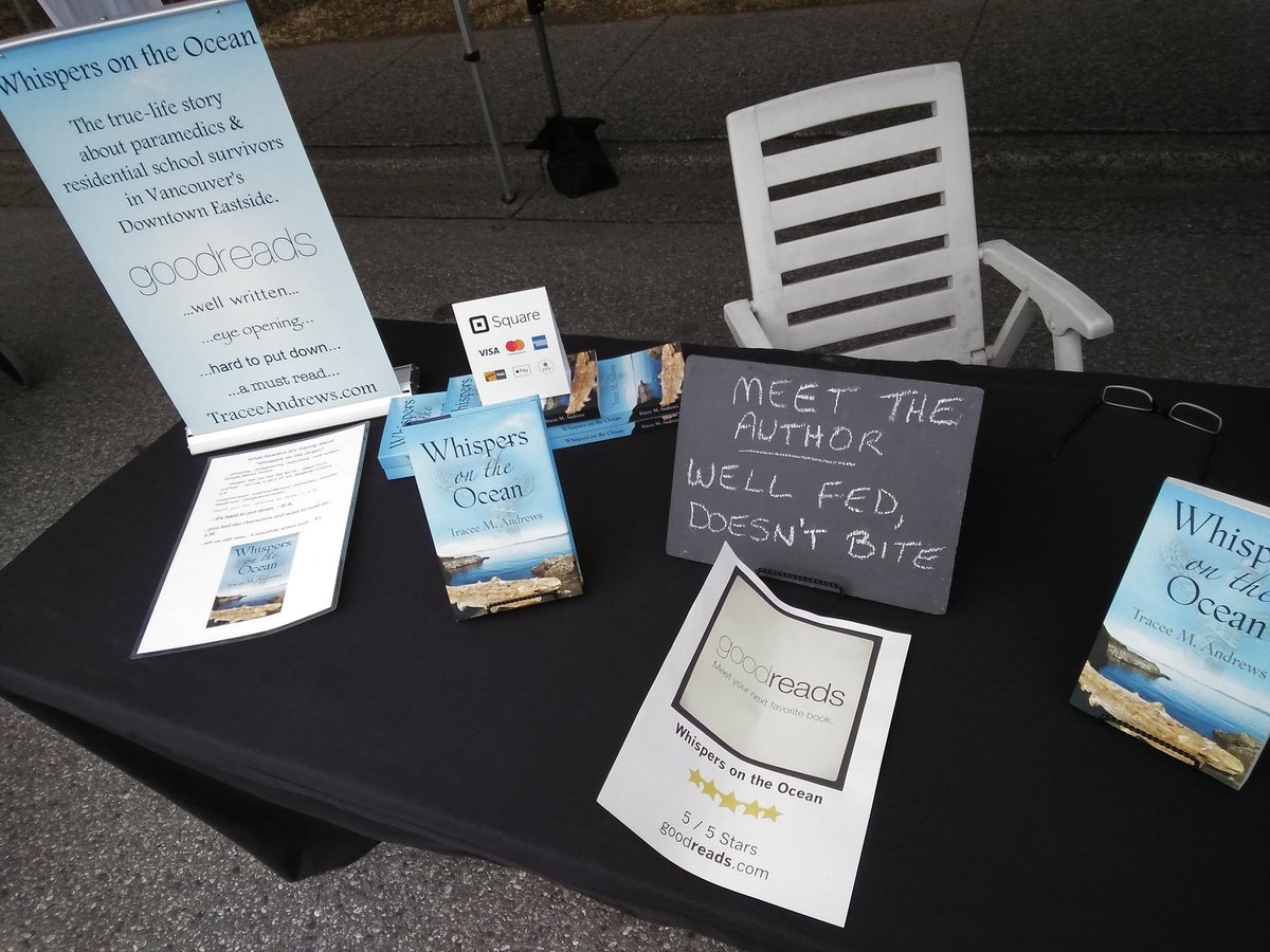 Met <a href="/TraceeAuthor/">Tracee M. Andrews</a> today. Lively to meet another author in the wild #surreybc