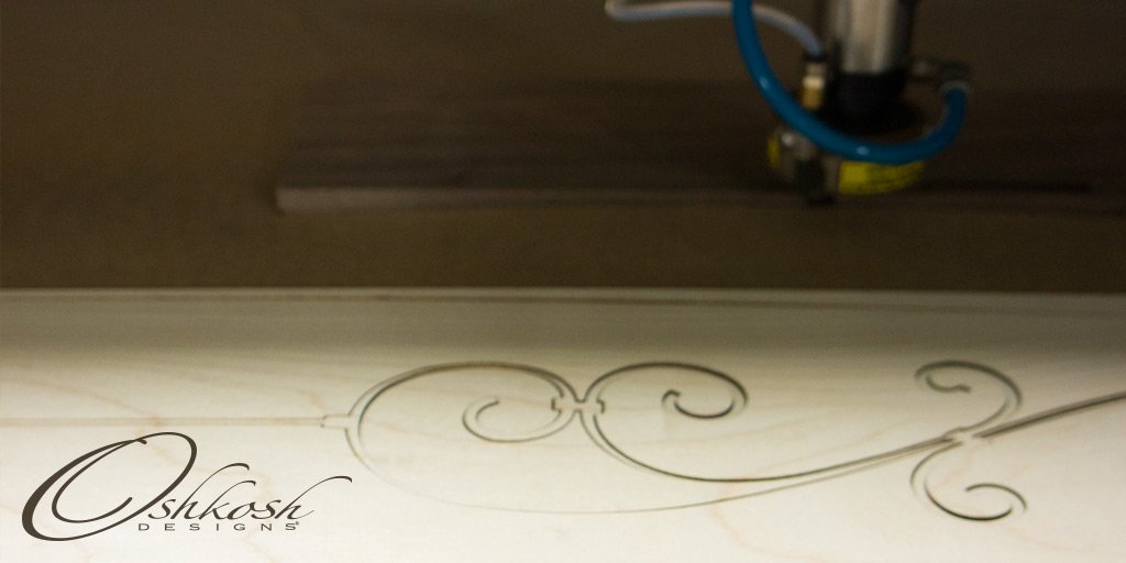 Oshkosh Designs' Filigree wood border being cut on our laser CNC.
bit.ly/filigreeborder