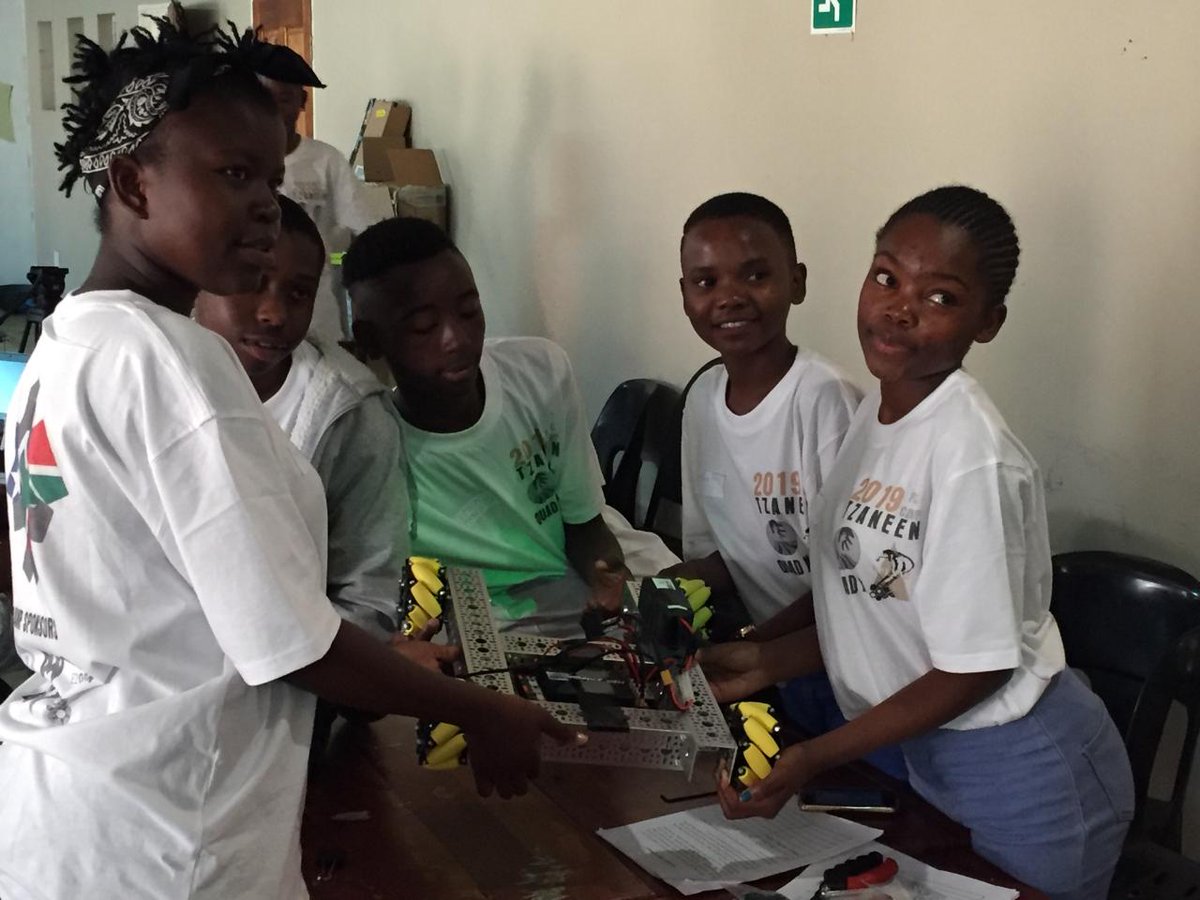 Had a fabulous Day 2 of our 2019 QuadX Tzaneen FTC Camp. The students have learned how to code in Java, have built over half of their robot, and have started preparing for outreach. So proud of the Kasi Rover Bots and Team Peacock. <a href="/FIRSTweets/">FIRST</a> #TexasTeams #morethanrobots