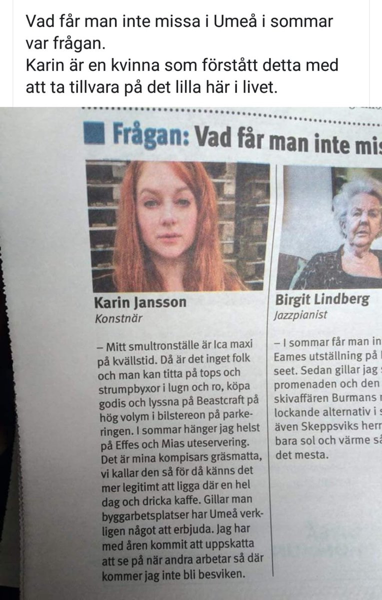 Att Umeå är semesterstaden nummer ett har knappast undgått någon. Den som tvivlar kan bara läsa vad Karin har att säga. I år blir det en given hemester för mig! #umeå