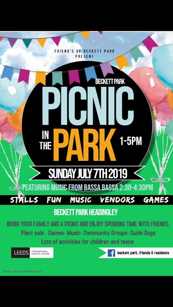 Bassa Bassa in Beckett’s Park tomorrow from 2.30. Yey!