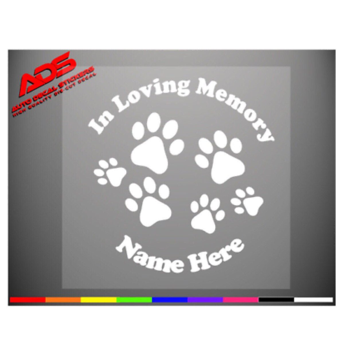 adsdecals's tweet photo. Excited to share this item from my #etsy shop: IN LOVING MEMORY Dog Paw Print Car Vinyl Window Decal Sticker Breed Puppy #396 https://t.co/dfsPLz3V4T https://t.co/RK5QXs4XzT
