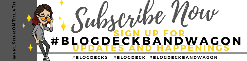 freshfromthe4th's tweet photo. Have an educational #BlogDeck in the works? I want to know! Share with us using the hashtags #BlogDecks & #BlogDeckBandwagon. I am hoping to feature some in the e-newsletter I am currently developing. Speaking of the newsletter, be sure to sign up. https://t.co/beS4v1Y2Pr https://t.co/u91ZAWnd55