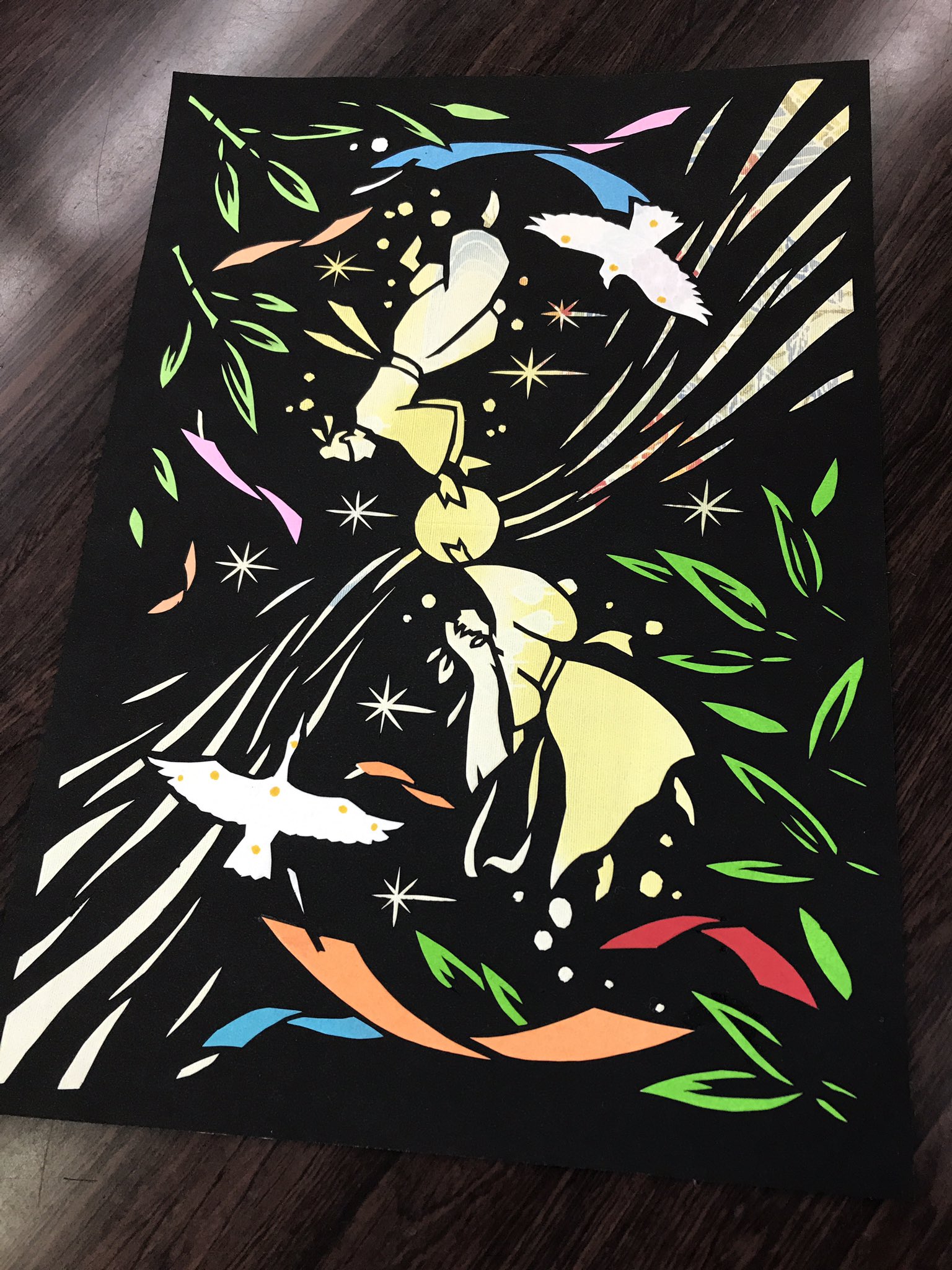 切り絵作家草太official おはようございます 本日は七夕 天の川見れそう 七夕の願い事 切り絵 七夕 ピューロランドに連れて行ってもらえますように T Co Mtryhn6cap Twitter