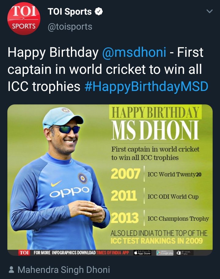 TOI sports wishes!  #HappyBirthdayDhoni