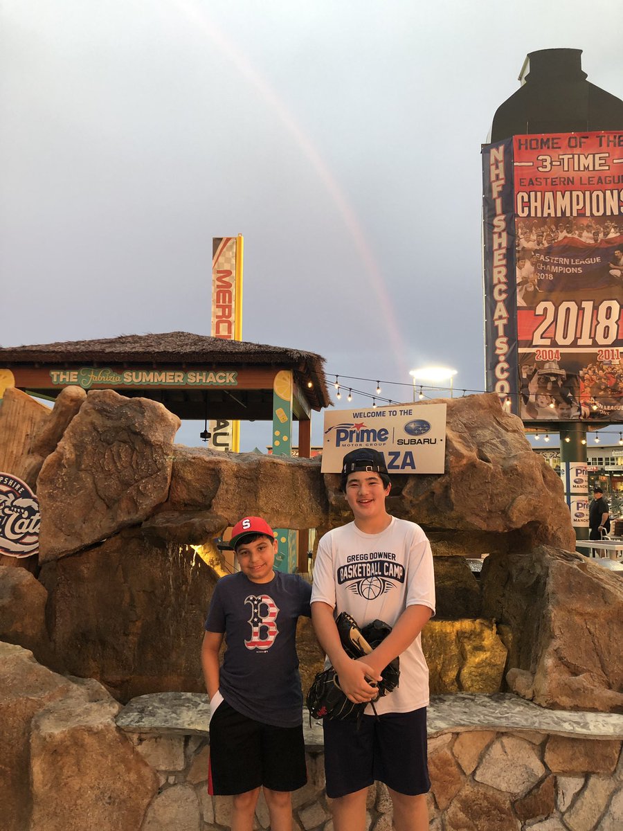 Redsoxma's tweet photo. Excellent night at Northeast Delta Dental Stadium watching the Fisher Cats play an exciting, high-scoring game. Extra bonus - the boys ate their weight in burgers and dogs included in admission and fireworks!
@FisherCats #FerociousFun https://t.co/F5mqbsYtRM