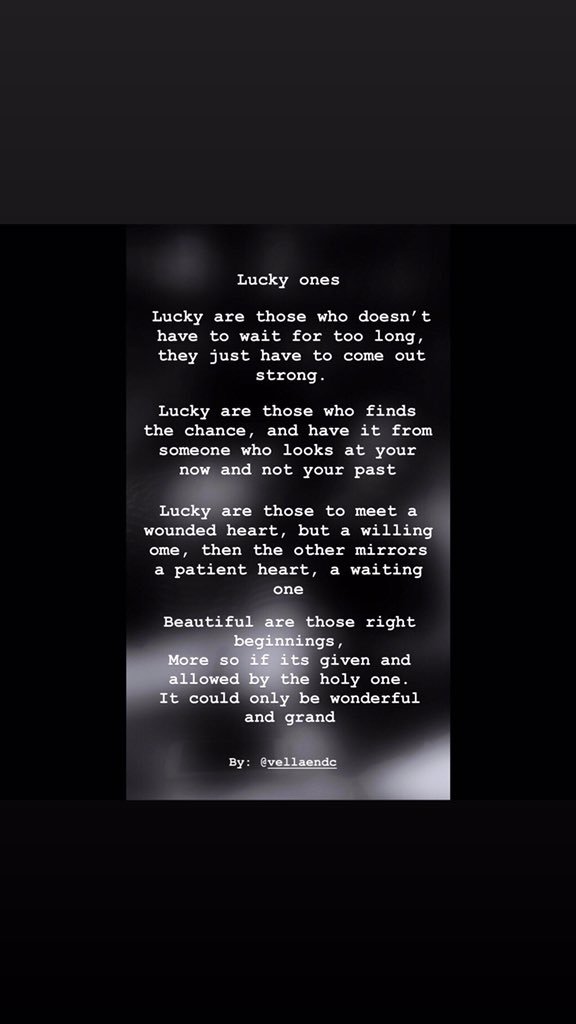 To my very talented friend! Thank you for sharing a new one!
“Lucky ones”
By: @vellaendc 
_________________________________
#ncdcpoetry 
#writterscommunity 
#poetry 
#poetsociety 
#poems 
#poetrypage  
#bookofpoets 
#communityofpoetry 
#communityofpoets