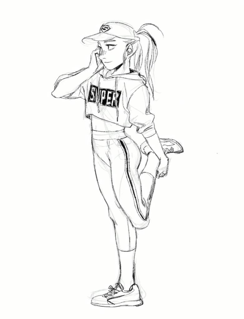 MingjueChen's tweet photo. Casual supergirl stretching! https://t.co/sWEeO0DKVx