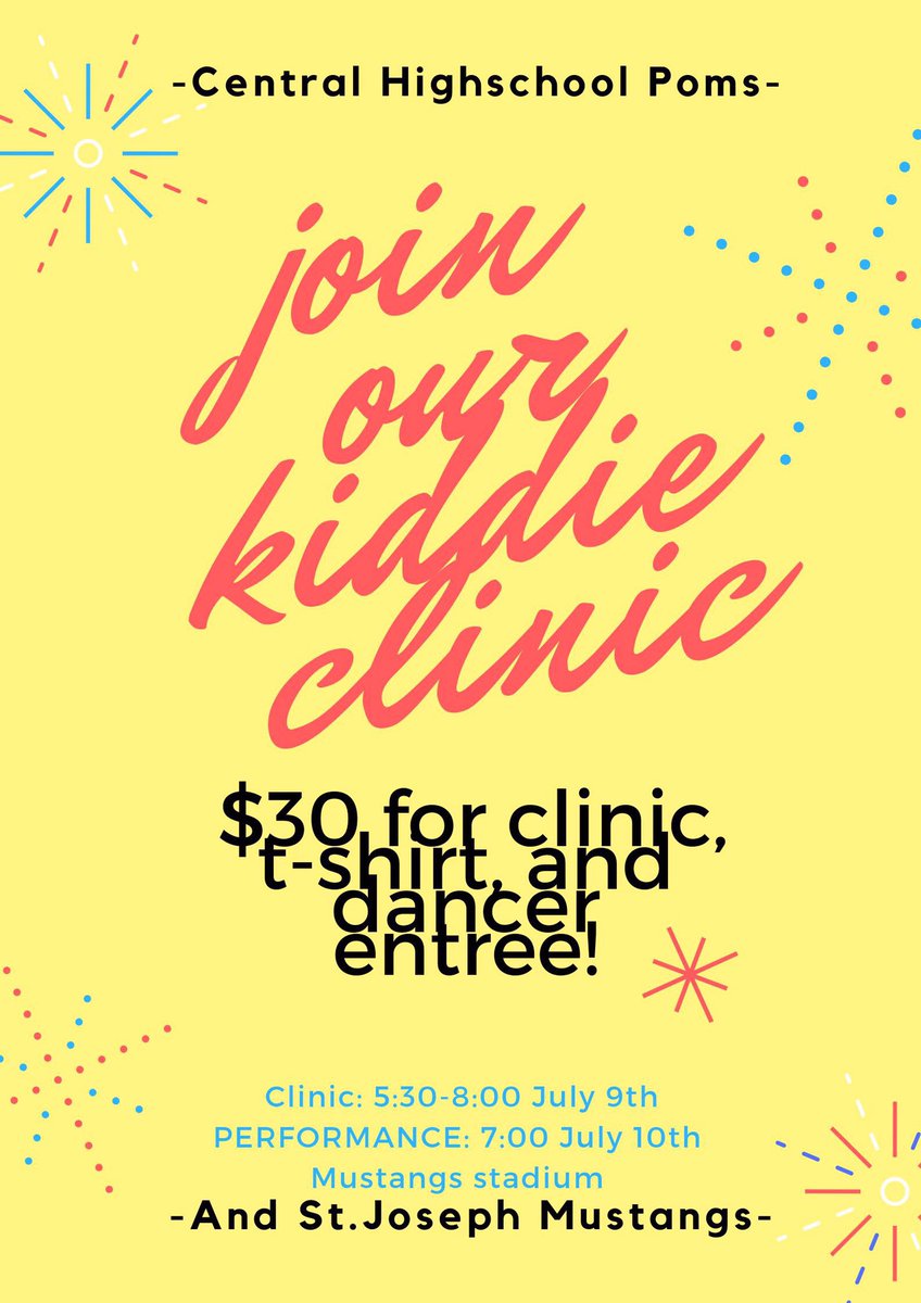 Calling all girls prekindergarten-6th grade. Join the Indianettes at our clinic this Tuesday. Then on Wednesday the 10th to perform at the Mustangs game with free entree for the dancer! To register email: (melissa.richie@sjsd.k12.mo.us) your name, phone number, and T-shirt size.