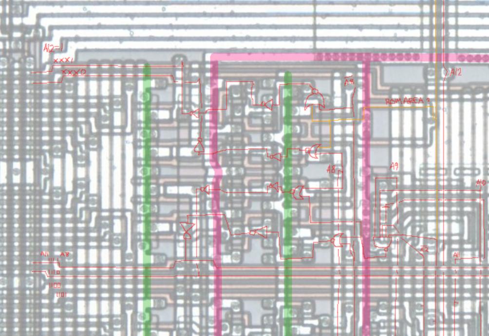 how do i know the bit mapping? i traced out the ROM decode circuitry.