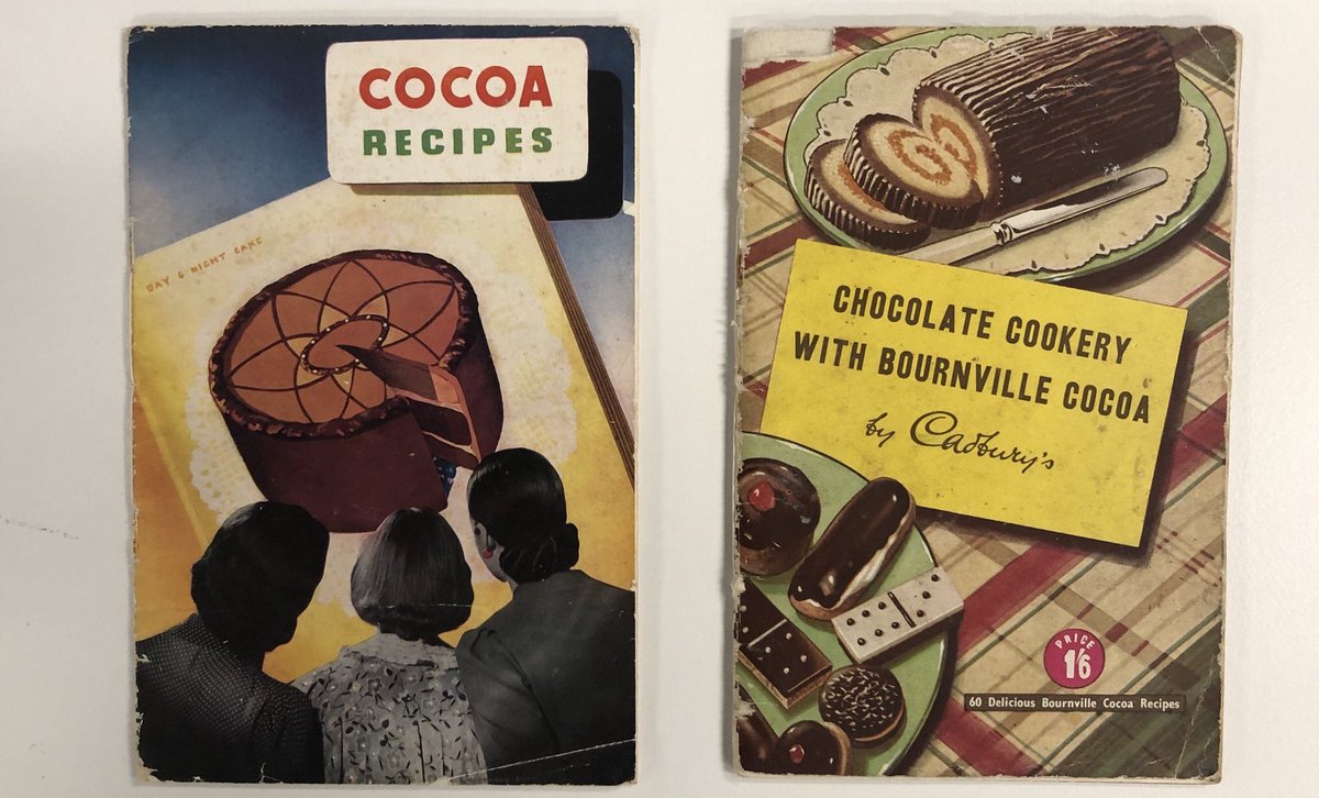 statelibrarynsw's tweet photo. Something sweet, space-agey, and a little bit retro. We love these cookbook covers from the 1930s almost as much as we love #chocolate itself. Happy #ChocolateDay! @CadburyAU #Bushells https://t.co/vRzE3uznfL
