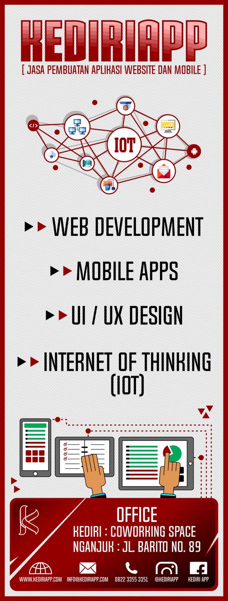 kediri_app's tweet photo. Jasa Pembuatan Aplikasi Website dan Mobile App untuk menunjang bisnis anda.

#seo #webdevelopment #MobileApp #Coding #kediriapp #PHP #Android #iOS #framework #IoT #softwarehousekediri #softwarehousenganjuk #team #uiux #alertnotification #Website #application https://t.co/riUDSsuRBB