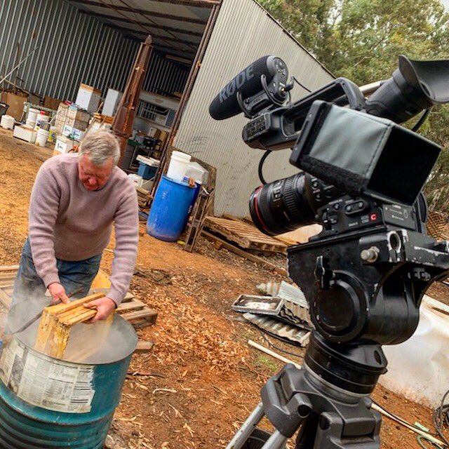 TheBushBeeMan's tweet photo. Filming day on @thebushbeeman with our new @canonaustralia C100 mk II #filmmaking #beekeeping #thebushbeeman #film #canon #canonphotography https://t.co/3erpw86U1p